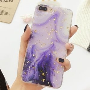 NEW iPhone 7+/8+ Purple and Gold Foil Case